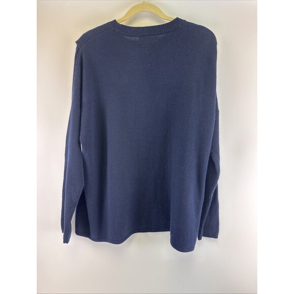 Peck And Peck Cashmere Sweater Wrap Ribbed Long Sleeve Clasp Round Womens XL - Picture 6 of 12